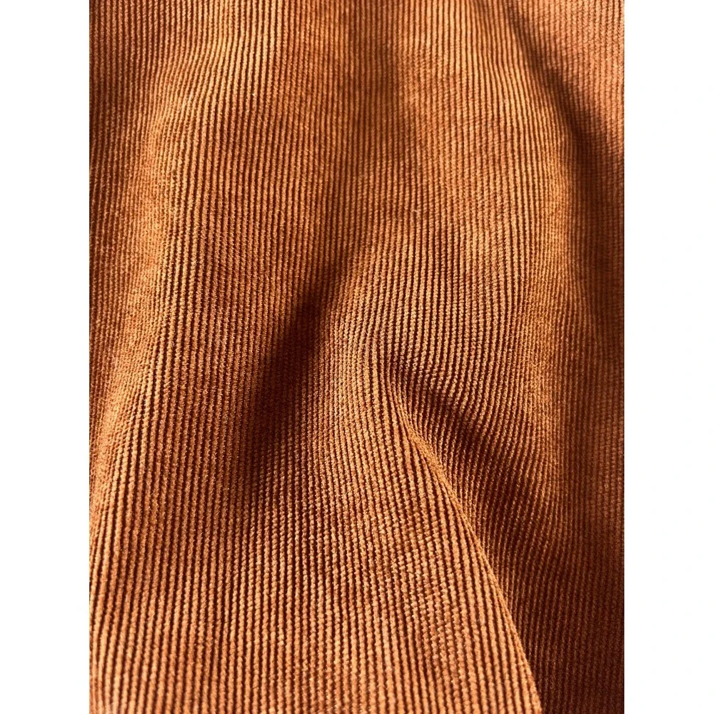 Shein Brown Corduroy Button Front Mini Skirt Womens XS Party Casual Rust Country